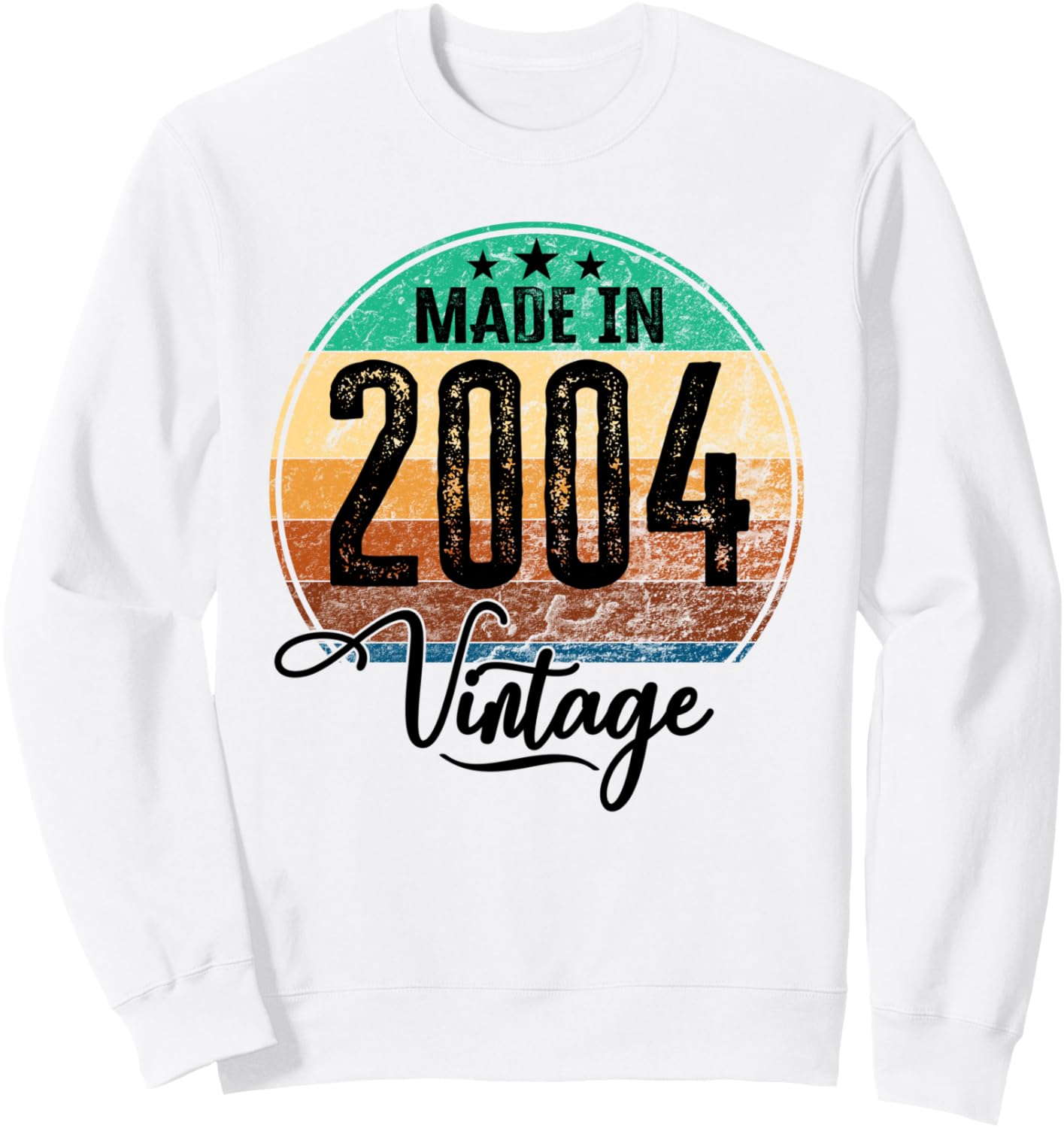 

Винтажная толстовка ко дню рождения 2004 года Kattos - Happy Birthday 2004, белый