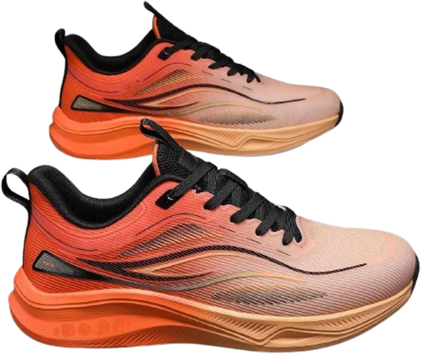 

Мужские прогулочные туфли с поддержкой - легкие кроссовки, дышащие ортопедические Generic, оранжевый