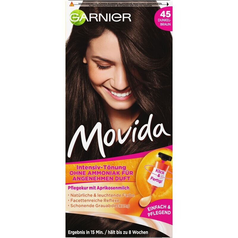 

Интенсивный оттенок 45 темно-коричневый Garnier, 1 шт.