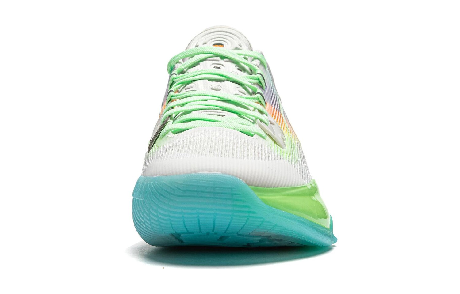 Детские баскетбольные кроссовки GS Low-top Standard White/light Lime Lining Young, белый — фото 4