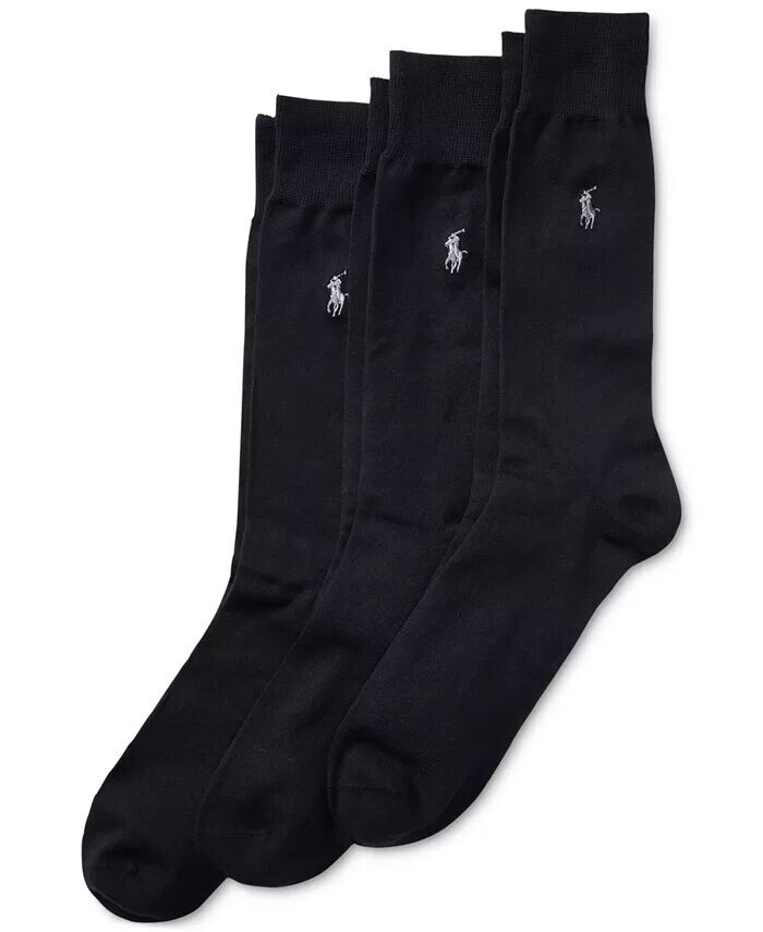 

Мужские носки 3 пары, супермягкие, под платье Polo Ralph Lauren, черный