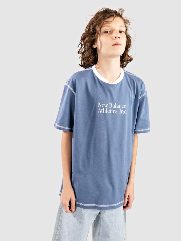 Футболка New Balance Athletics Runners Arent Normal Graphic Kids T-Shirt, shoreline blue — фото 2