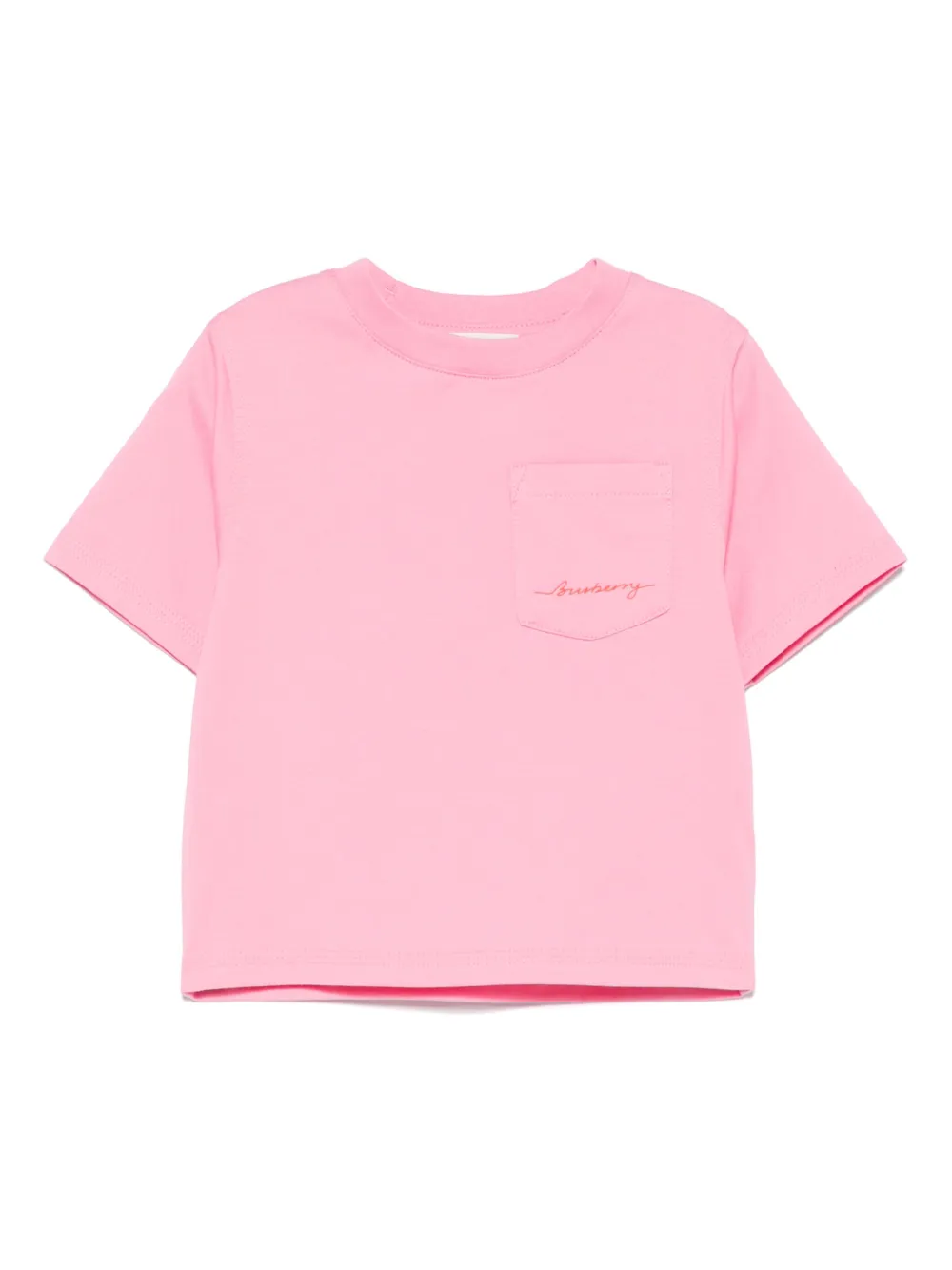 

Хлопковая футболка BURBERRY KIDS, розовый