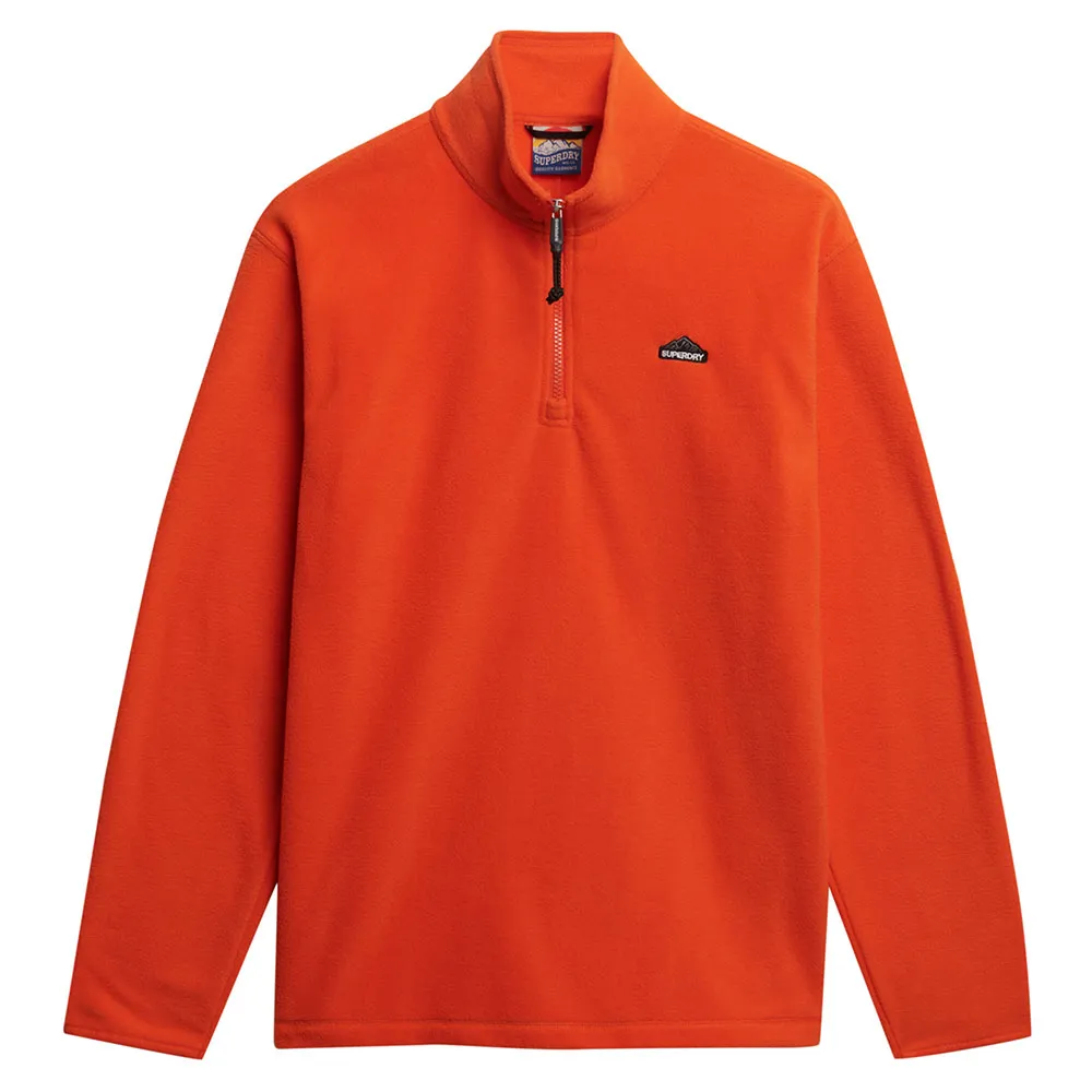 Толстовка Superdry Polar Fleece с застежкой-молнией до середины груди, оранжевый — фото 3