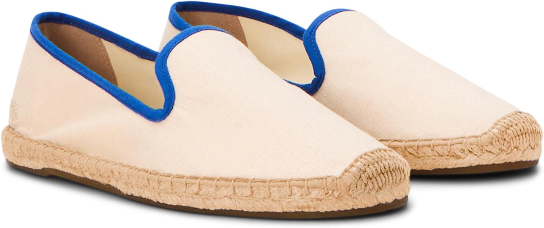 

Лоферы Soludos Smoking Slipper Espadrille, цвет Ivory / Blue