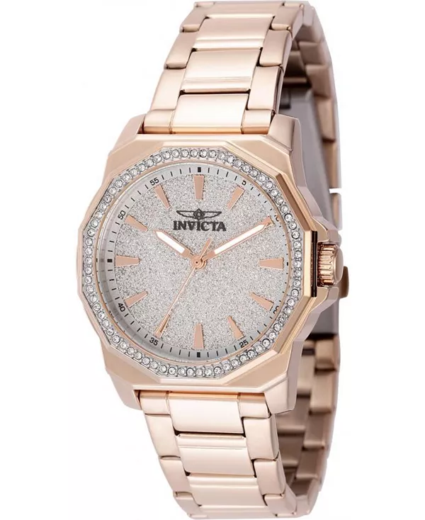 

Женские кварцевые часы Speedway 49131 с тремя стрелками и серебристым циферблатом Invicta, gold