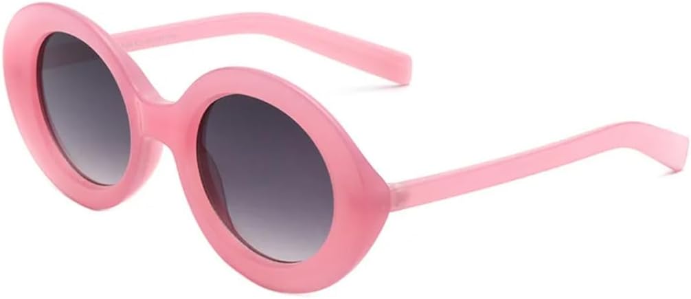 

Солнцезащитные очки в стиле ретро с леопардовым принтом для женщин, круглые, с градиентным переходом цвета, для активного отдыха, с зеркальными линзами, защита от УФ-излучения UV400 TKKTLLT, C3pink