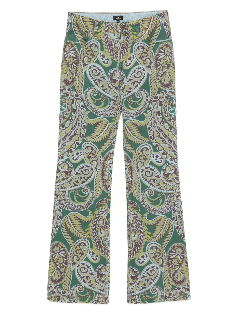 

Джинсы с принтом пейсли ETRO, зеленый