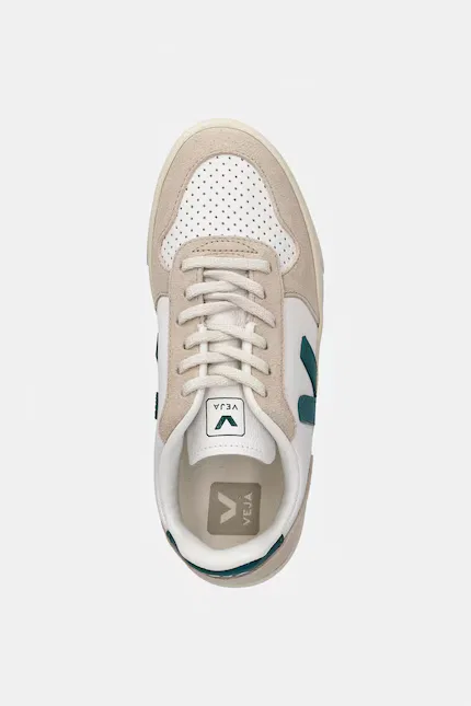 Кроссовки из замши и кожи Small V-10 Laces Veja, бежевый — фото 4