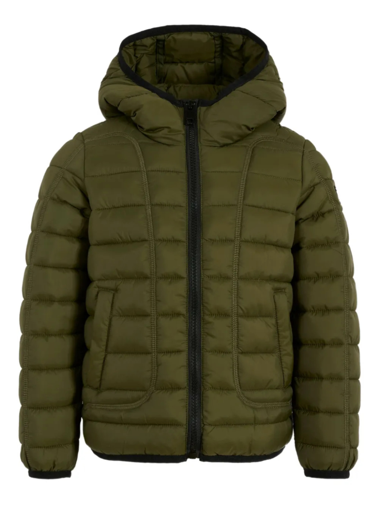 

Стеганая куртка с капюшоном Diesel Kids, зеленый