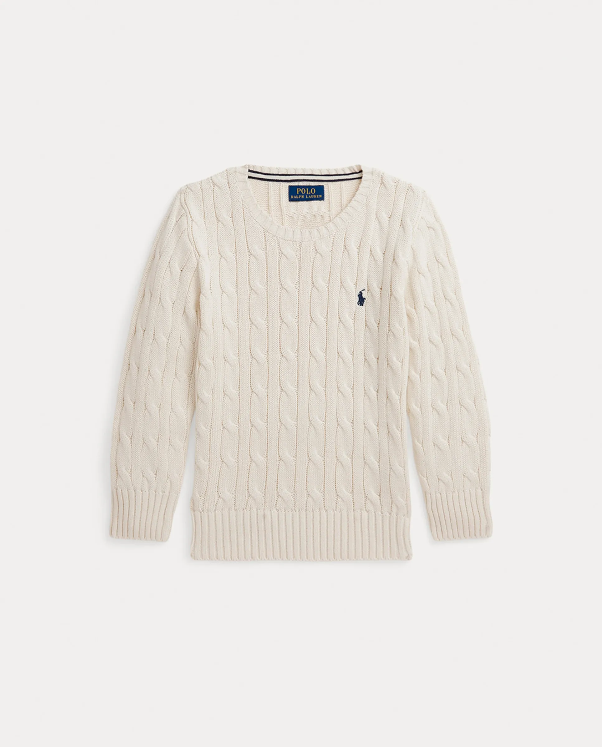 

Унисекс джемпер из хлопка с узором "восьмерка" Polo Ralph Lauren, пастельно-розовый