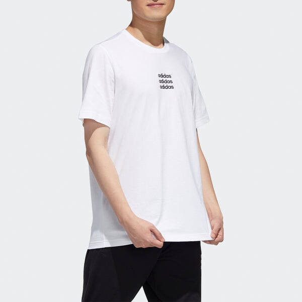 Футболка neo m ctee casual round neck short sleeve white Adidas, белый — фото 4