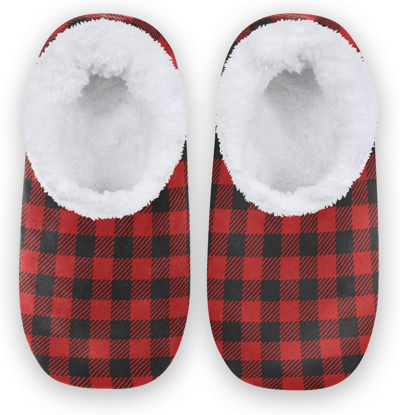 

Домашние тапочки с красно-черной клеткой Buffalo, для спа, с новогодним дизайном, мягкая обувь с эффектом памяти, нескользящие, для путешествий, для женщин и мужчин, для гостиницы и спальни Dussdil