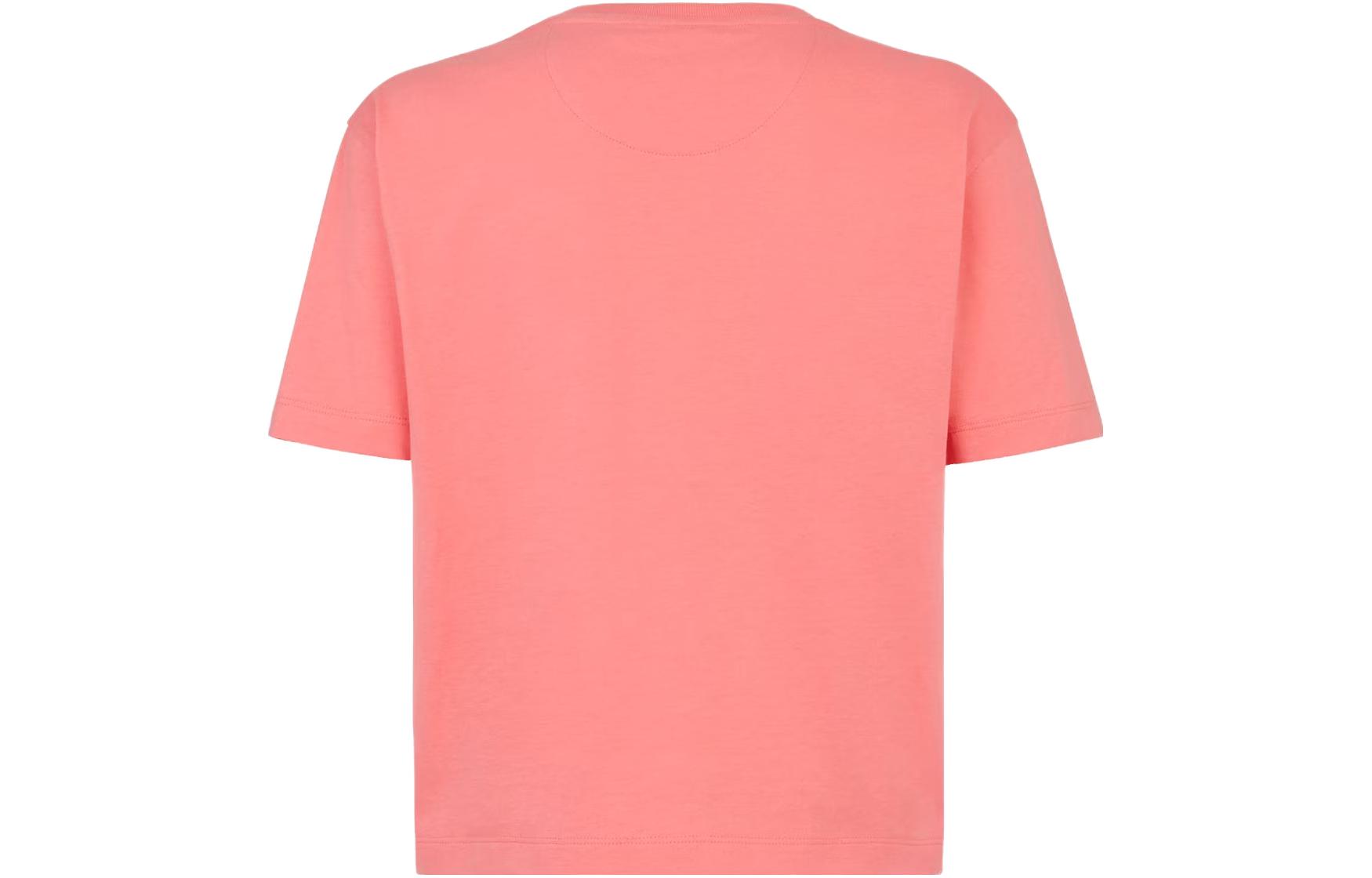 Футболка Zip Detailed Crewneck FENDI, розовый — фото 3