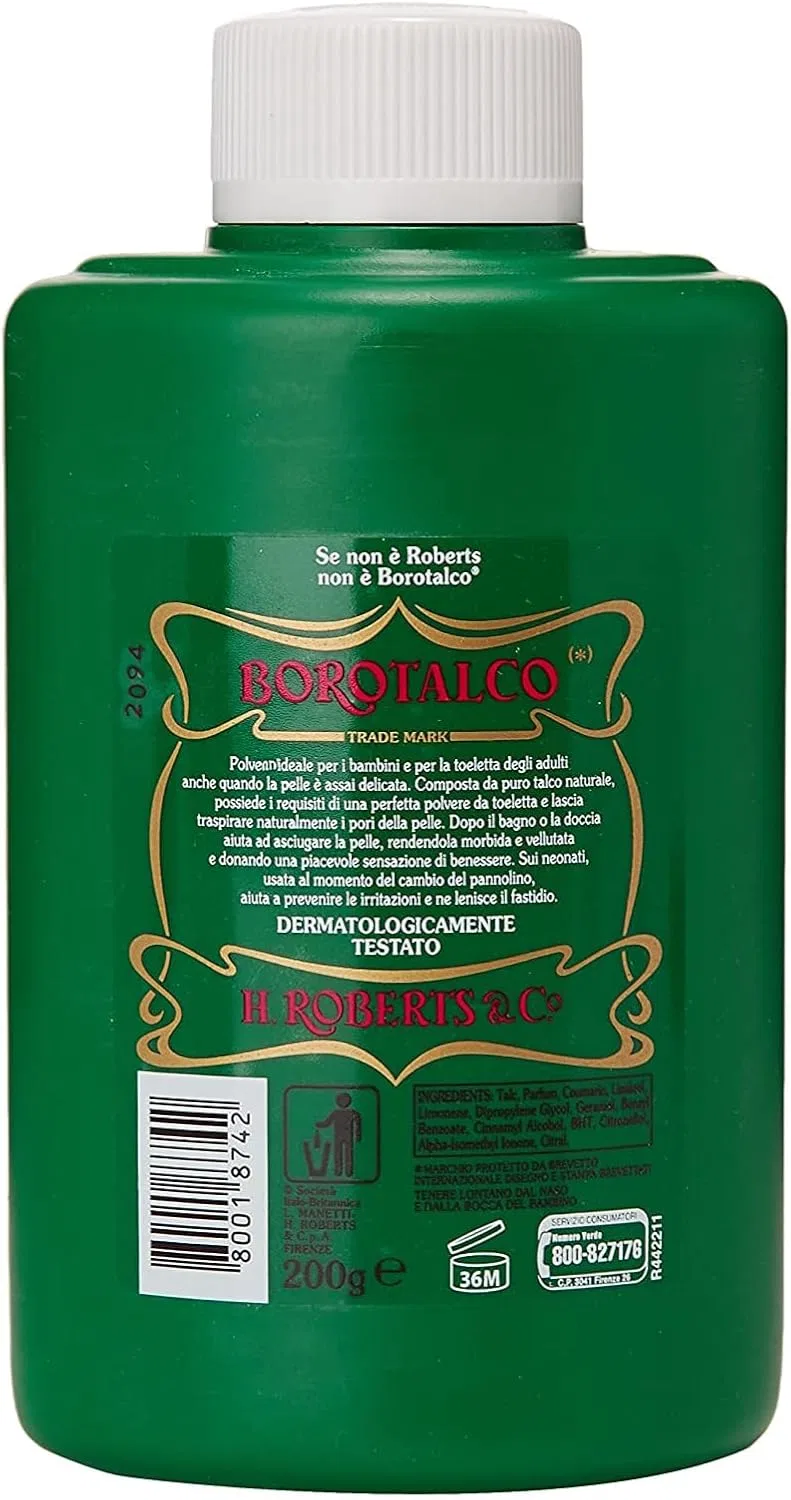 Универсальная тальковая пудра Borotalco Roberts, 4 флакона по 200 г Borotalco, 4 Bottles Of 200 G — фото 2