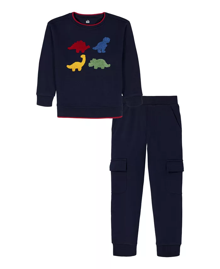 

Мальчики 2T-7 комплект из 2 предметов: топ с длинными рукавами и джоггеры Kids Headquarters, синий