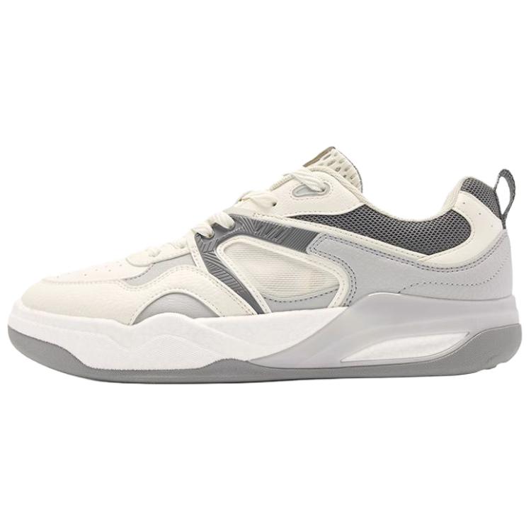 

QIAODAN Кроссовки для скейтбординга Dry Impact Resistance Quick Dry Low Top, мужские, белые, серые