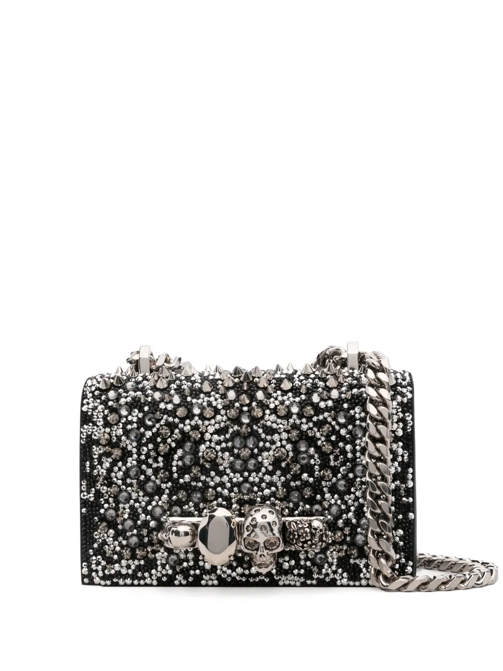 

Декорированная сумка-сэтчел размера мини Alexander McQueen, черный