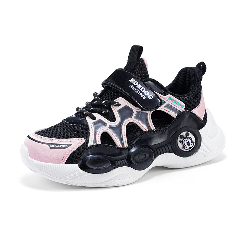 Кроссовки BOBDOG Kids Lifestyle Shoes Kids Low-top, черный/розовый — фото 2