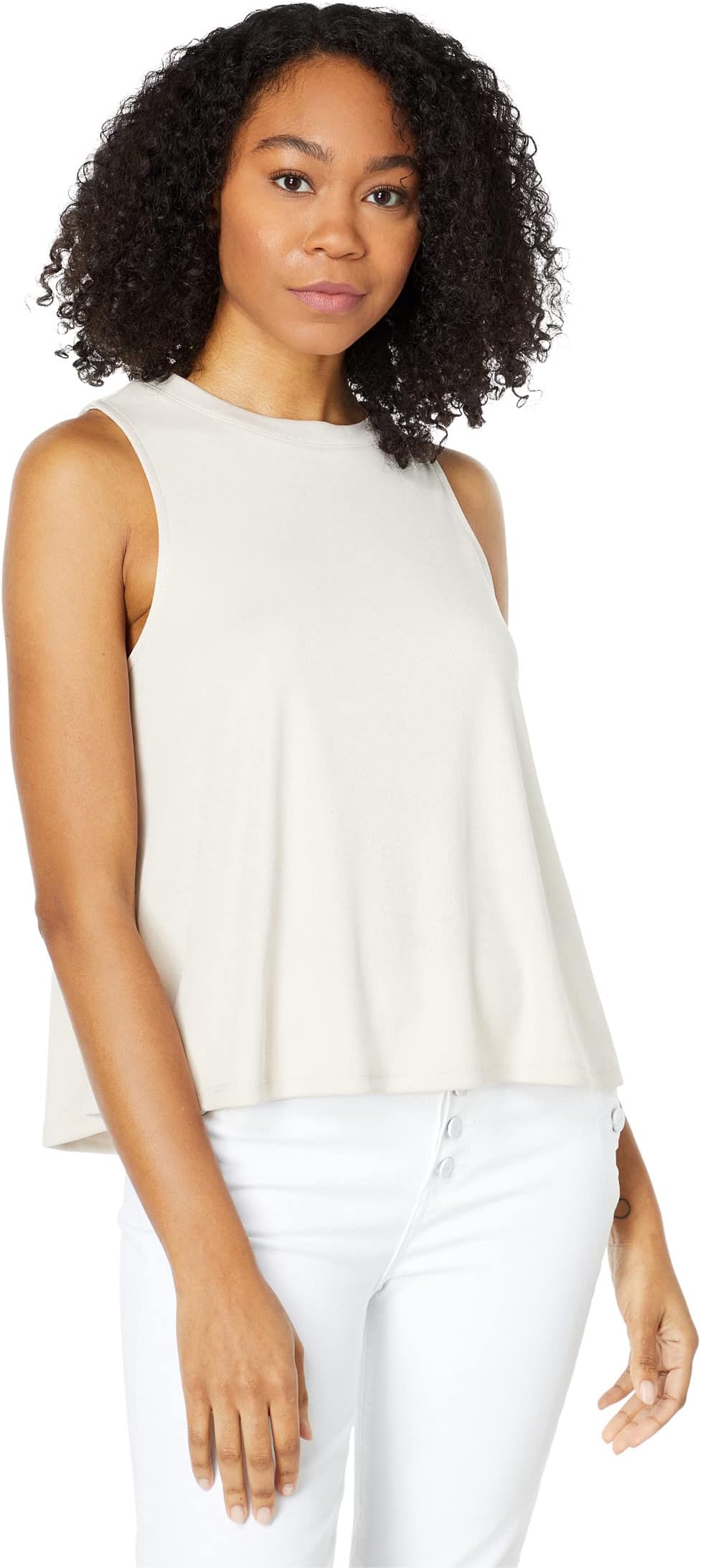 

Топ Saltwater Luxe Micro Rib Ultra Soft High Neck Tank, цвет Bone