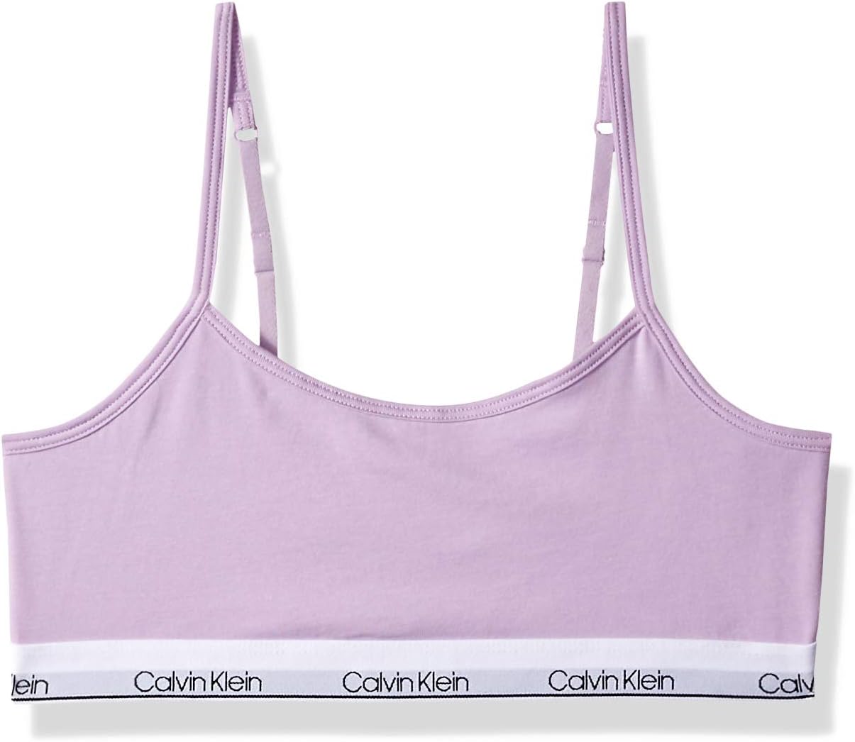 

Спортивный бюстгальтер Calvin Klein Girls для девочек, хлопковый бюстгальтер-бралетт с регулируемыми бретельками, Lilac