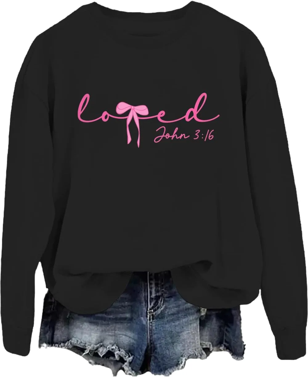 

Свитшот Christian Valentines с принтом Loved John 3:16 Phncal