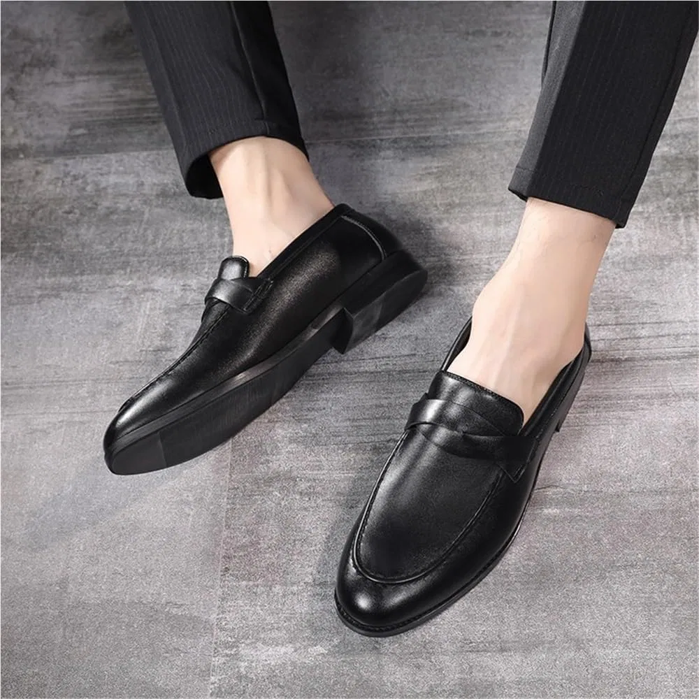 Лоферы кожаные, модель Classic, черный DHFIRUFSHLO — фото 2