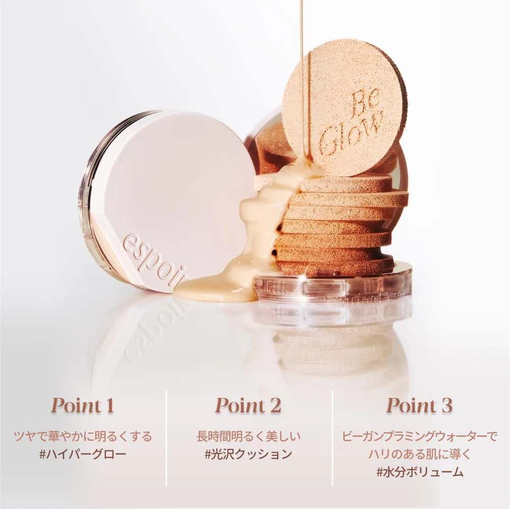 Тональная основа Espoir Be Glow Volume Cushion SPF42 PA+++ 21 Ivory — фото 3