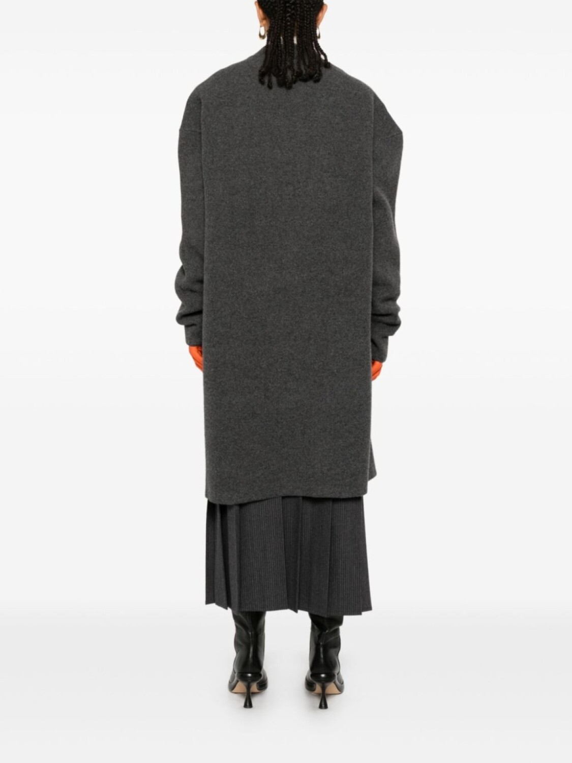 Jil Sander кардиган с открытыми плечами, серый — фото 4