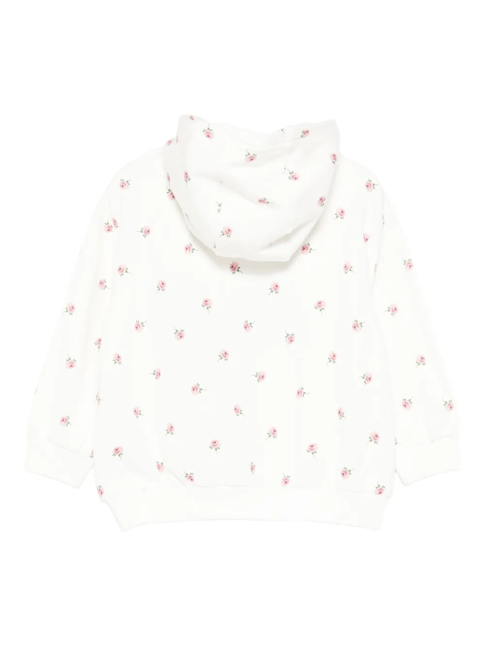 Толстовка Floral-print hooded top Stella McCartney Kids, белый — фото 2