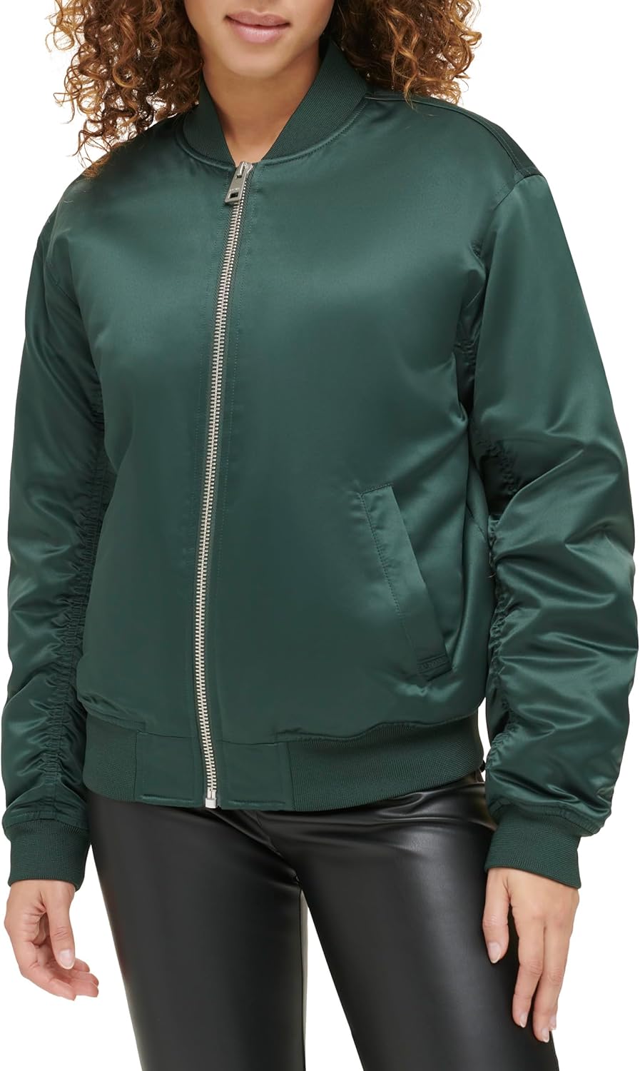 

Женская свободная куртка-бомбер Levi's на молнии, зеленый