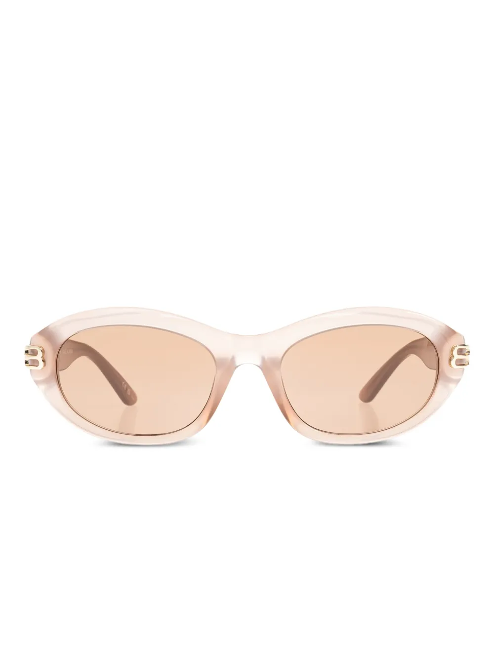 

Солнцезащитные очки в овальной оправе Balenciaga Eyewear, розовый