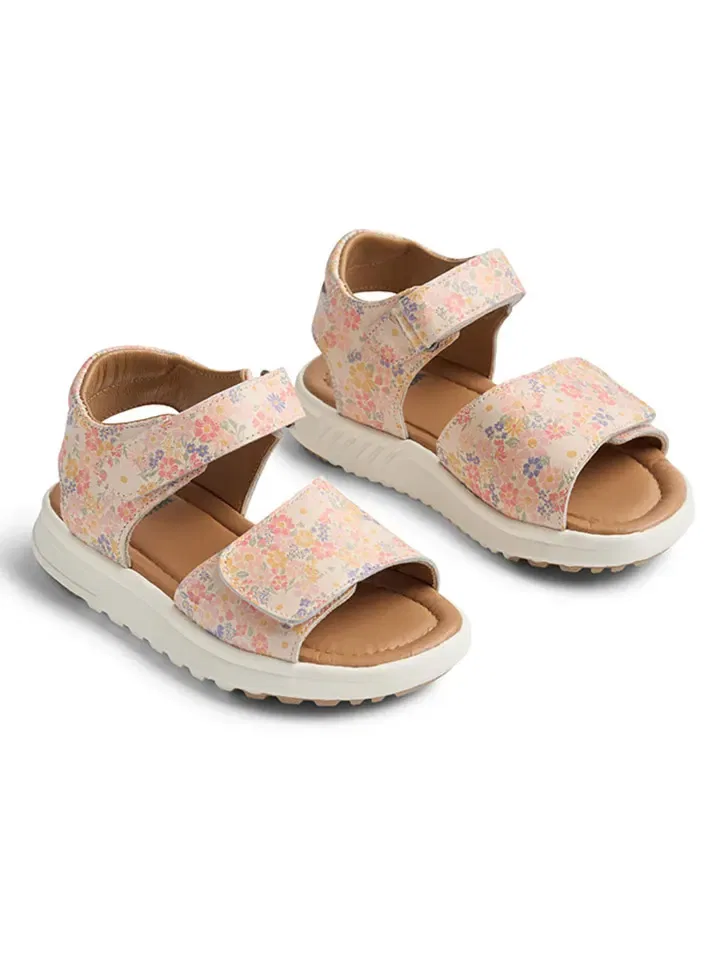 Сандалии кожаные розовые Wheat — фото 2