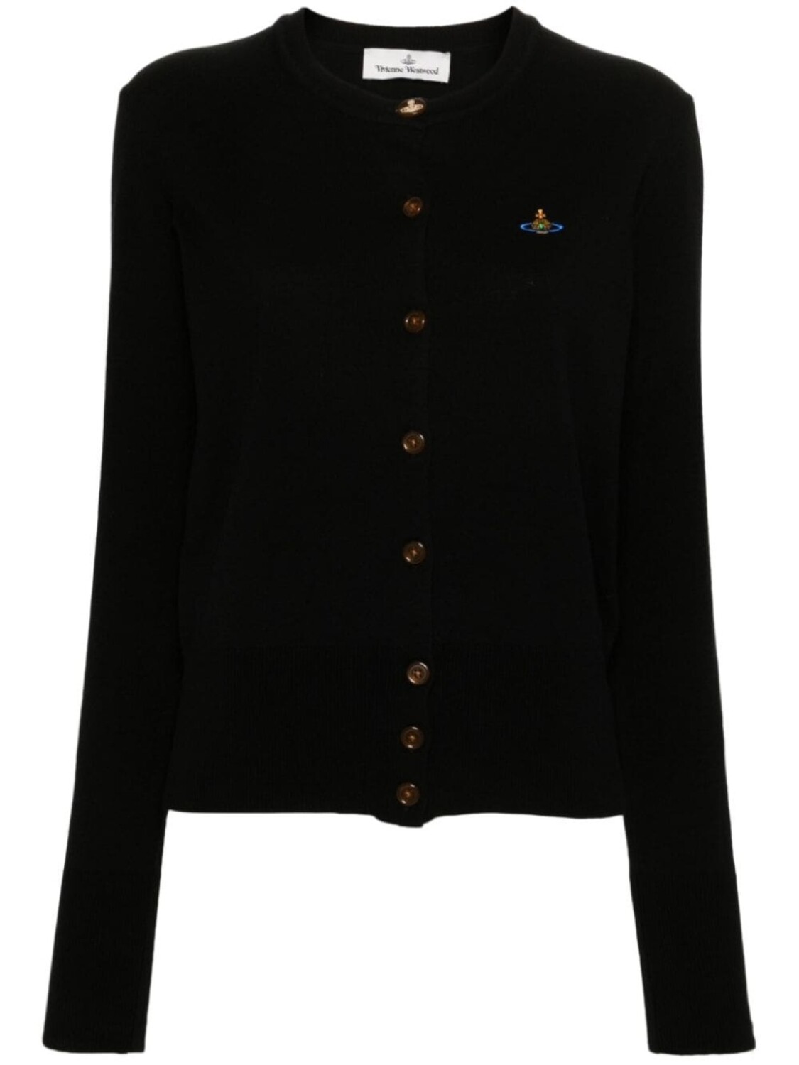 

Vivienne Westwood кардиган Bea в рубчик, черный
