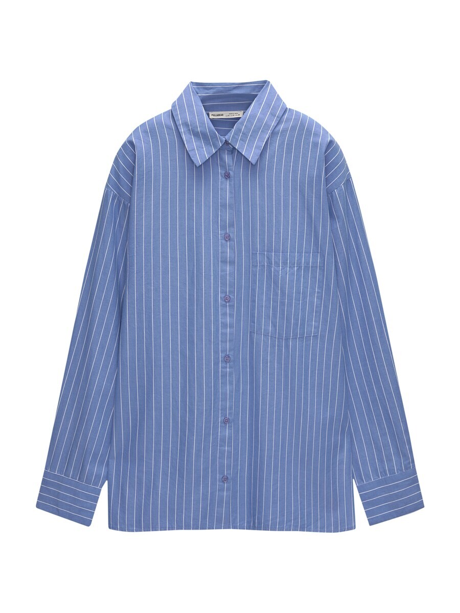 

Рубашка Pull&Bear Blouse, небесно-синий