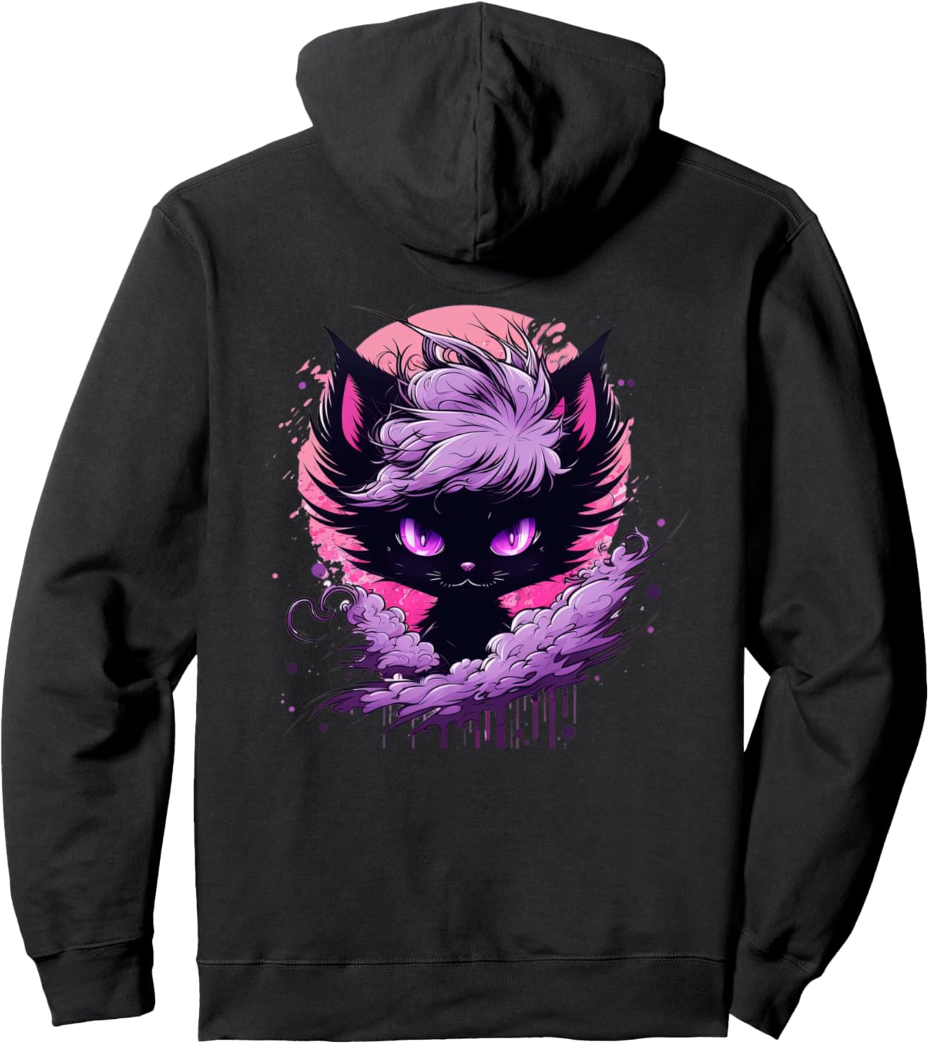 

Милая толстовка с изображением аниме-кота-дьявола Kawaii Anime Demon - Satanic Baby Cat Hoodies, черный