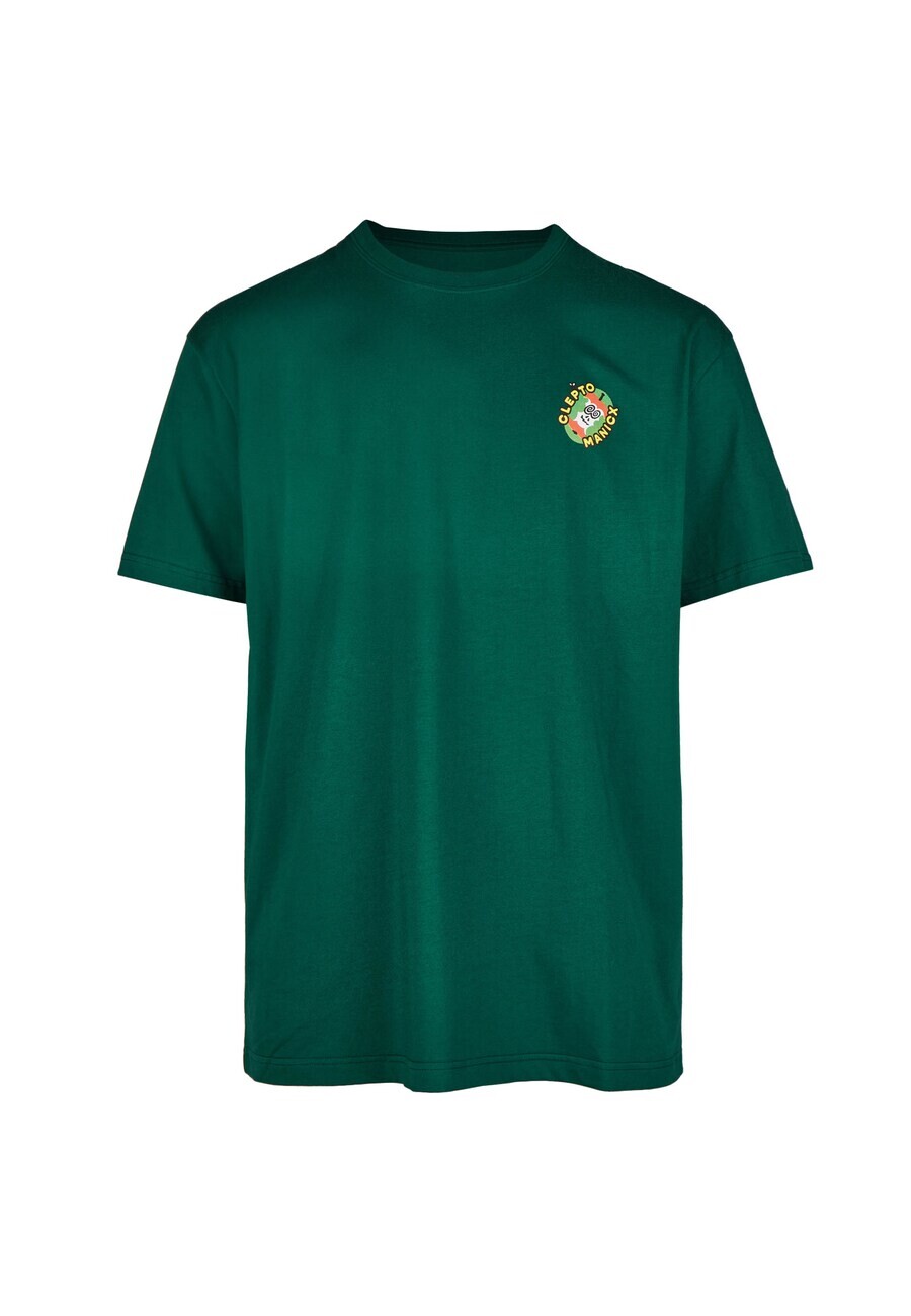 

Спортивная футболка Cleptomanicx Boxy Tee Fresh Fruits, темно-зеленый