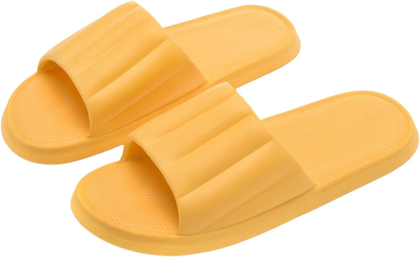 

Домашние тапочки для женщин и мужчин, тапочки для ванной, удобные с нескользящей подошвой, шлепанцы для душа, пляжные сандалии для дома и улицы Generic, желтый