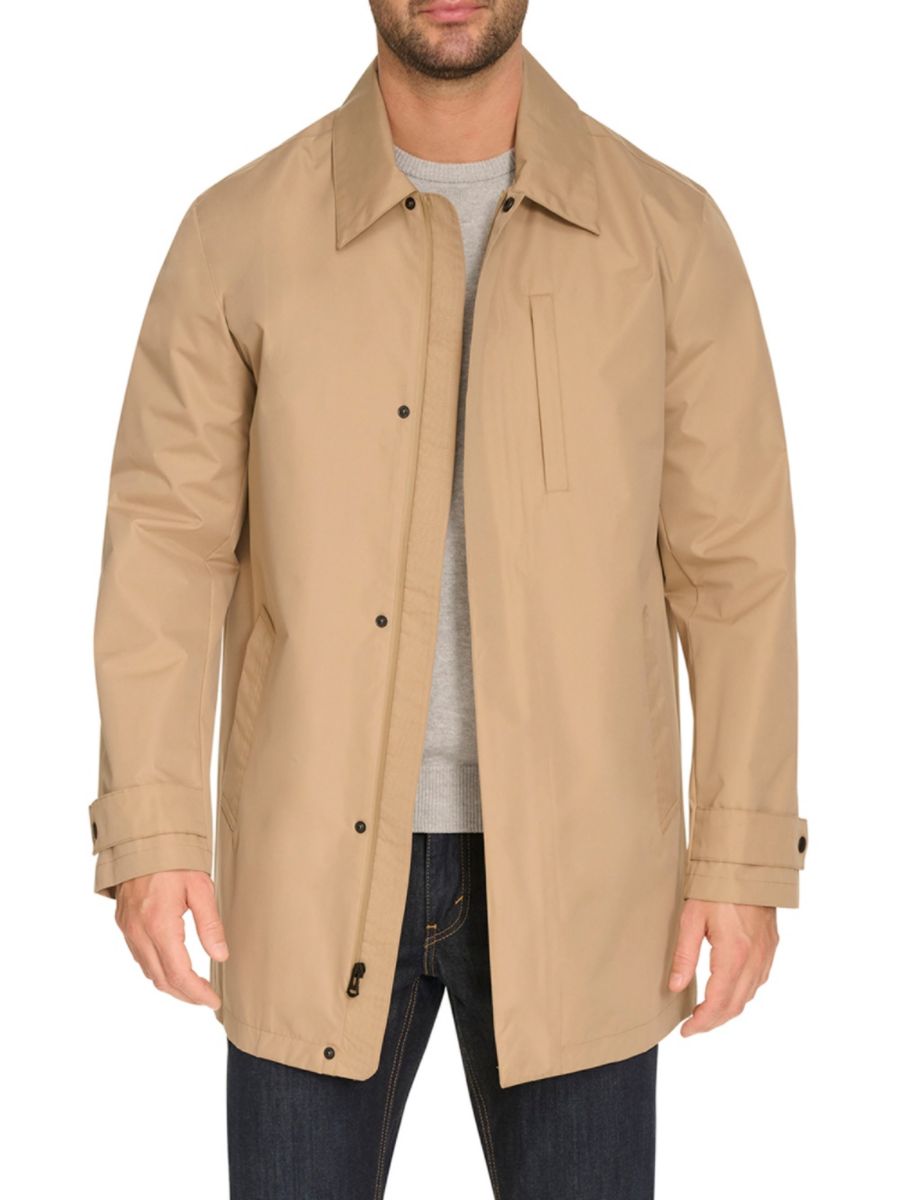 

Пальто City Rain на молнии спереди Cole Haan, хаки