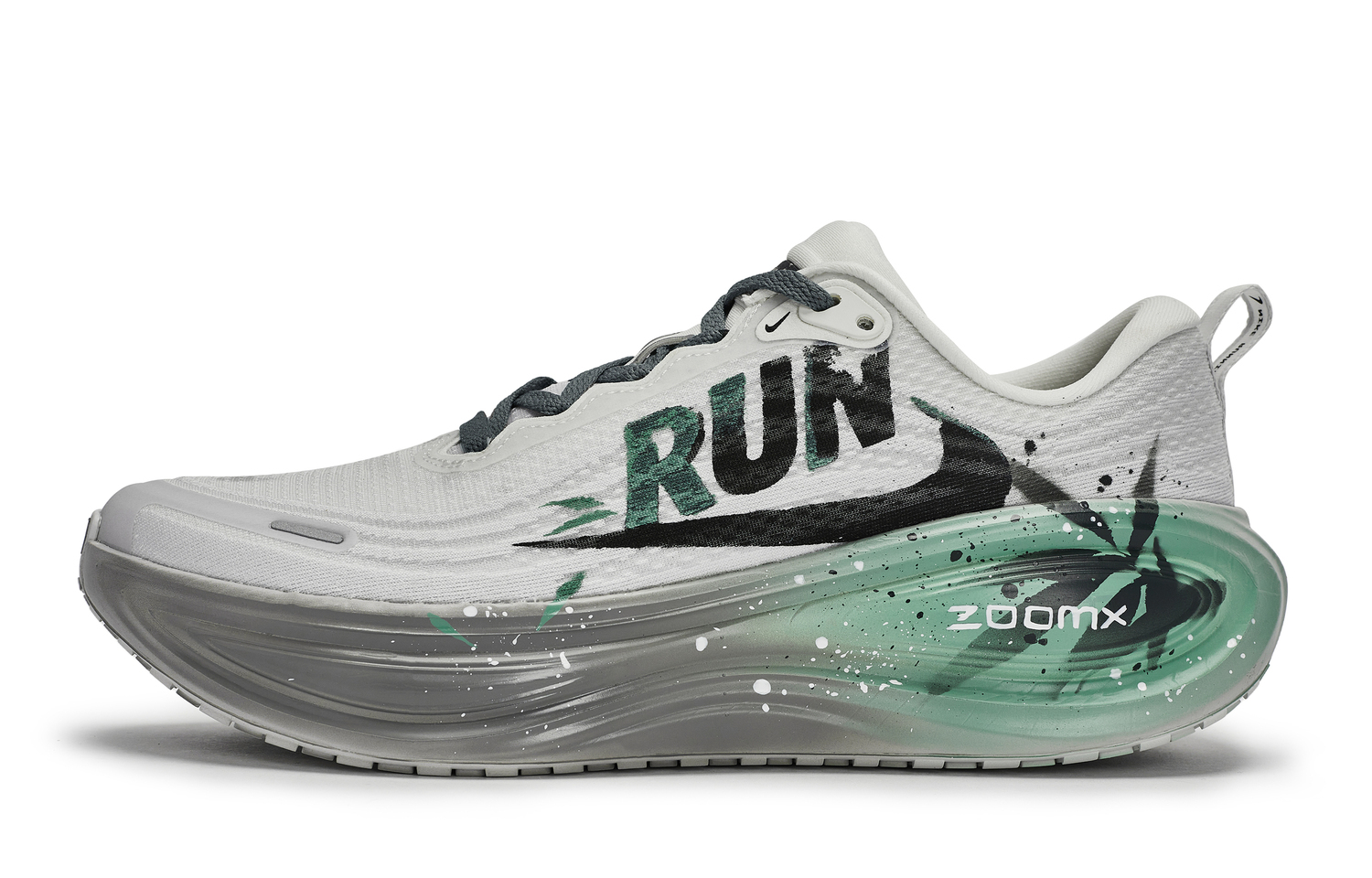 

Nike Кроссовки для бега Vomero Plus Abrasion Resistant низкие унисекс Black Gray Cyan