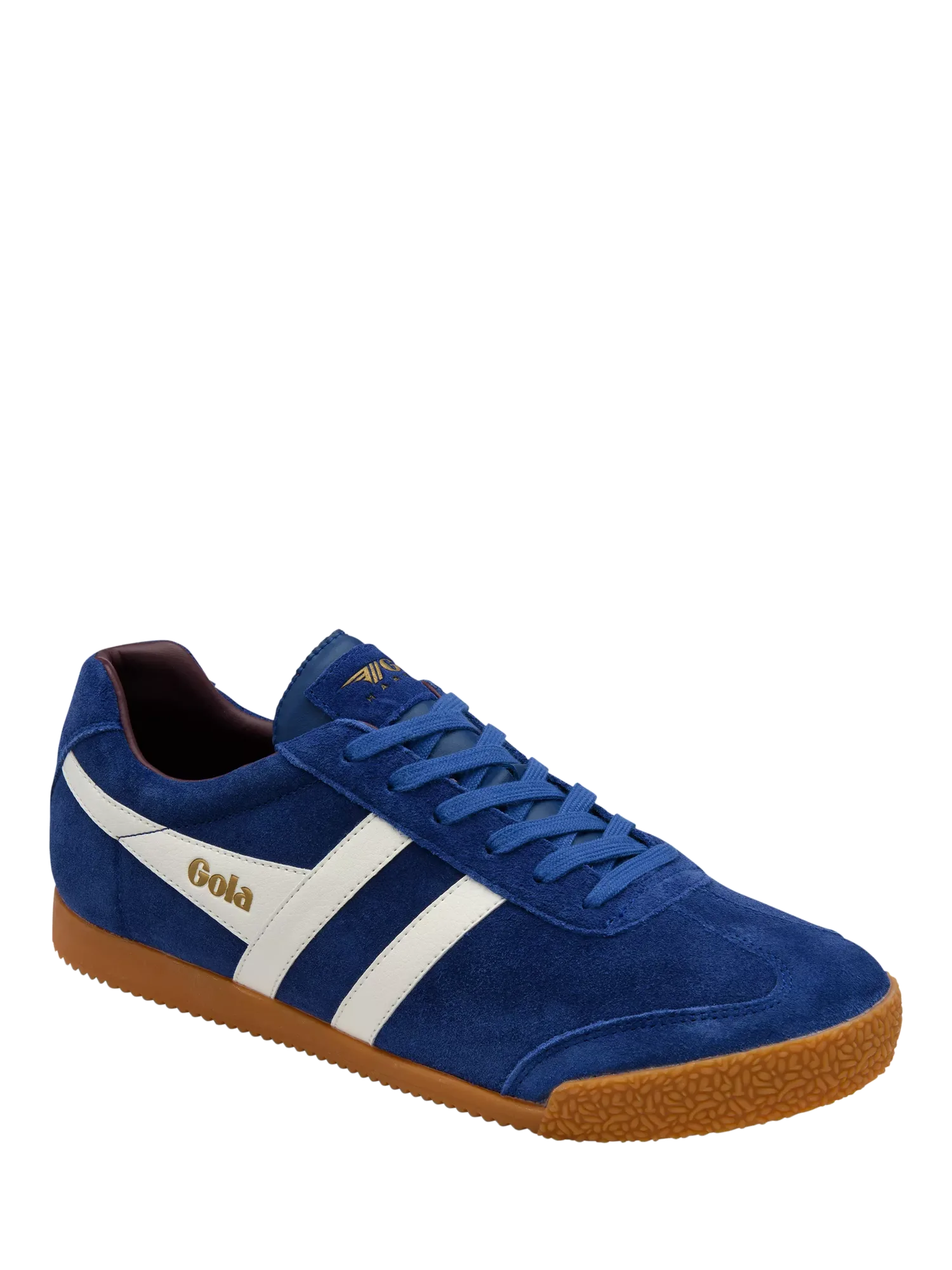 Замшевые кроссовки Harrier на шнуровке Gola, Deep Blue Off White — фото 2