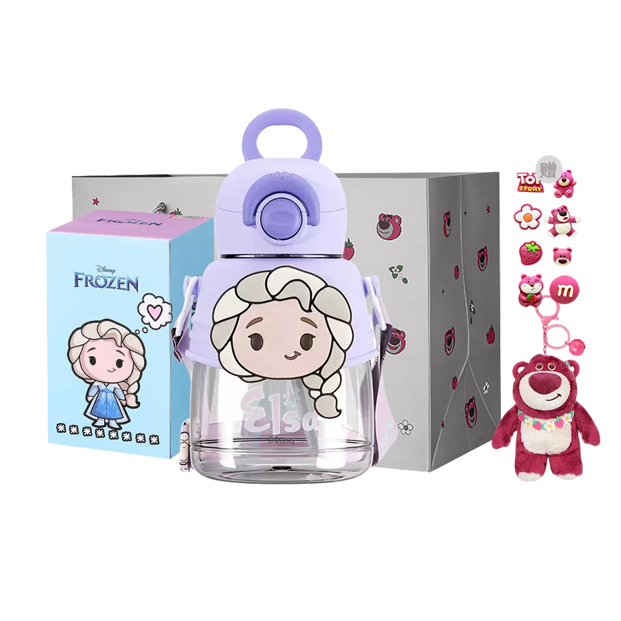 

Пластиковые стаканчики Lotso Disney, Elsa Spin And Fun Straw Water Cup+Shopping Bag+Doll Pendant (Includes Cup Brush+Straw Brush+Stickers)