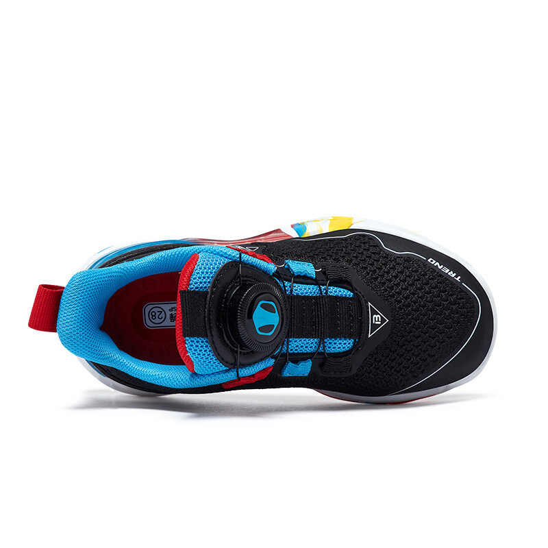Детские баскетбольные кроссовки Kids Low-top Big Wasp, черный/синий — фото 3