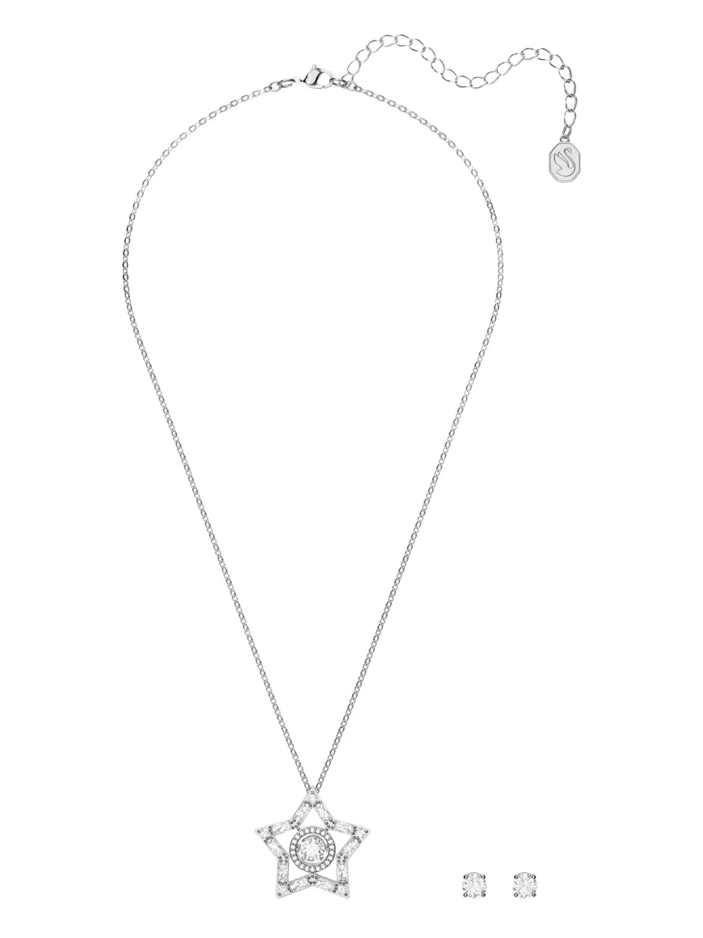 

Комплект колье Stella Swarovski, серебряный