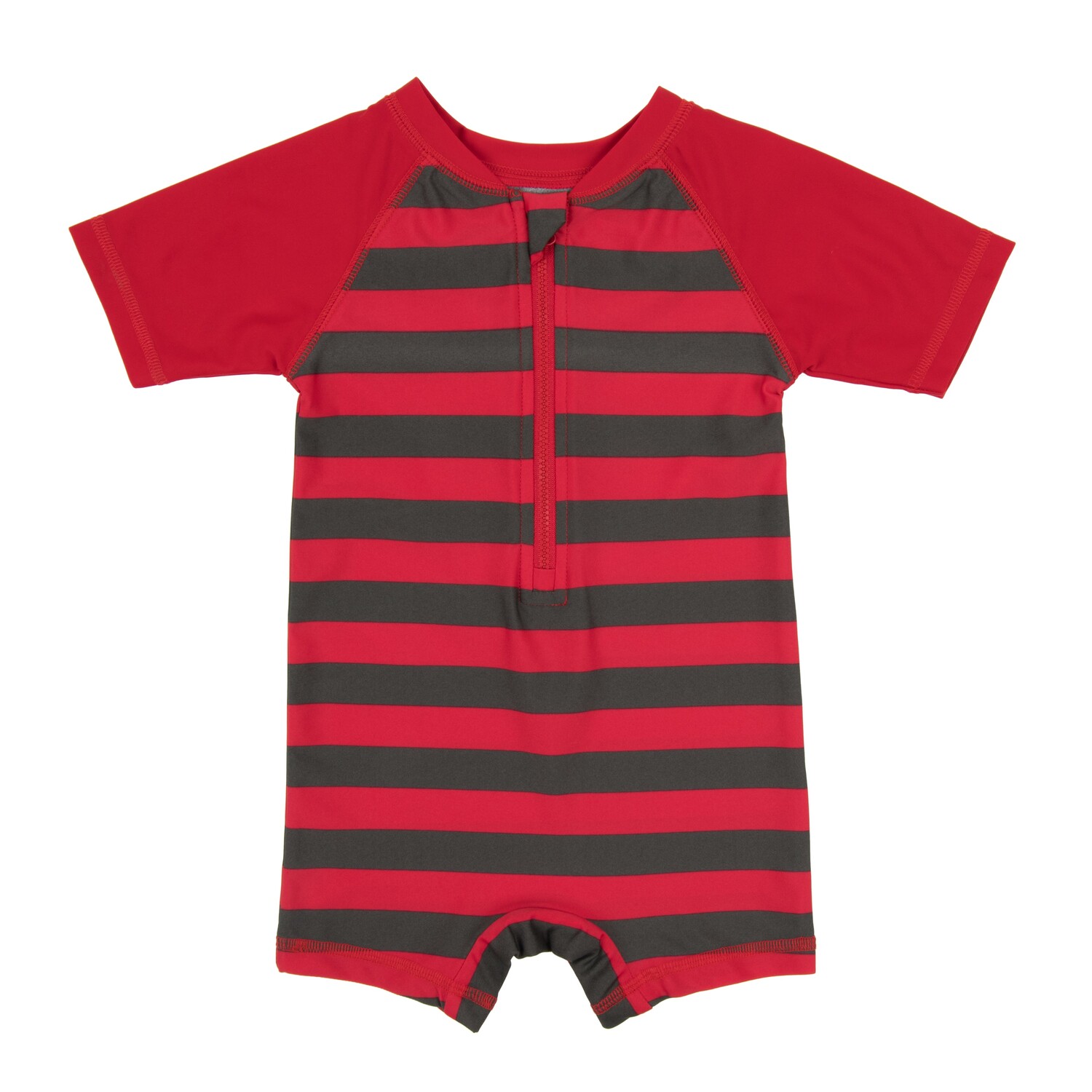 

Детский цельный рашгард Leveret, цвет Striped Red & Gray