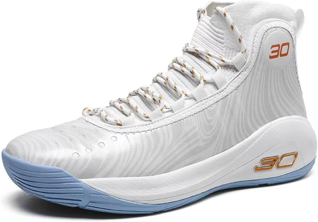 

Мужские баскетбольные кроссовки для женщин, высокие, для уличного стритбола, дышащие, с противоскользящей подошвой, модные беговые кроссовки Purfitall, белый