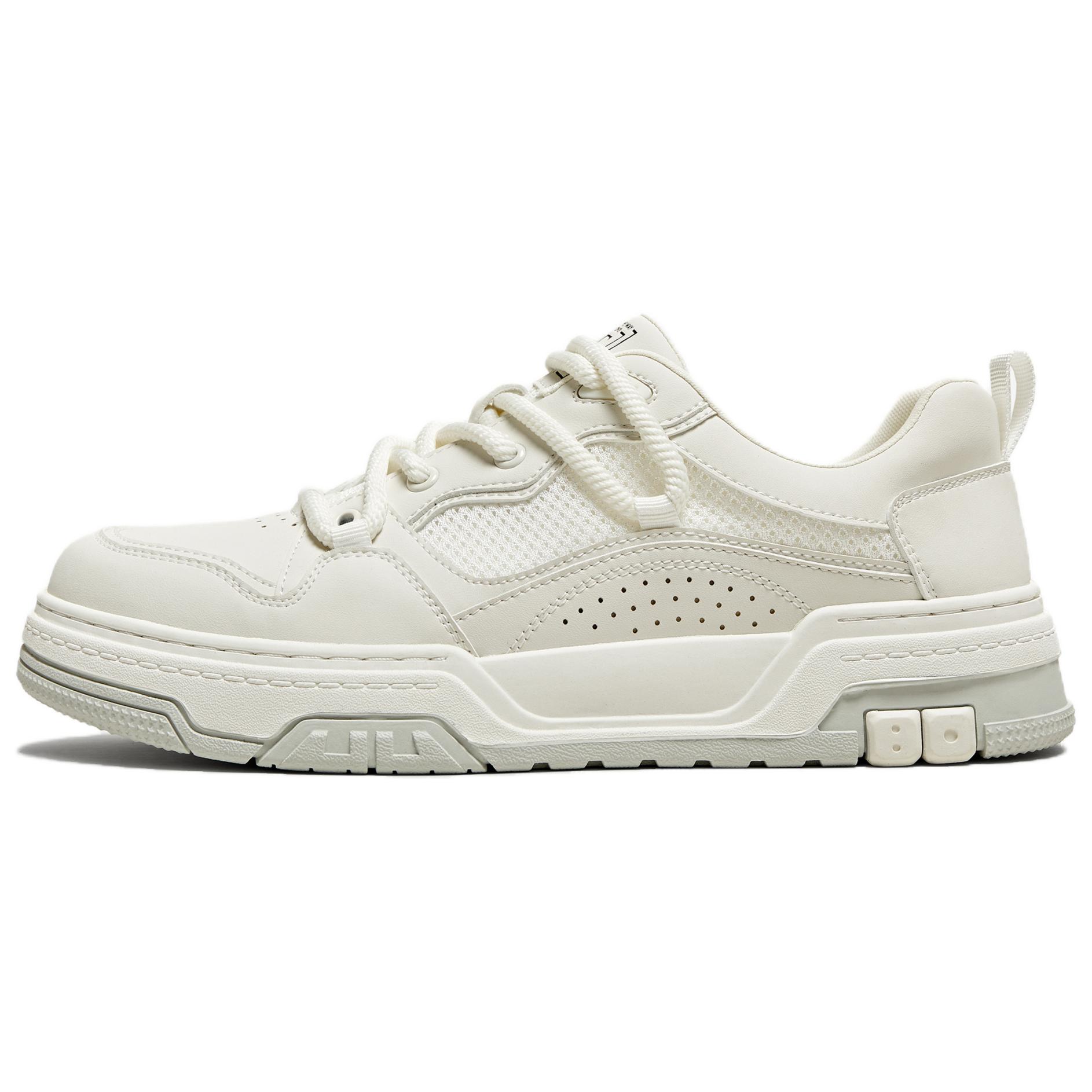

TATA Дышащие мужские скейтерские кеды низкие бело-серые, цвет White/Gray