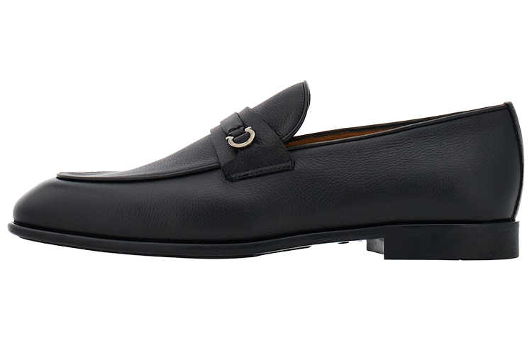 

Кожаные лоферы FERRAGAMO с пенни-ремешком, черный