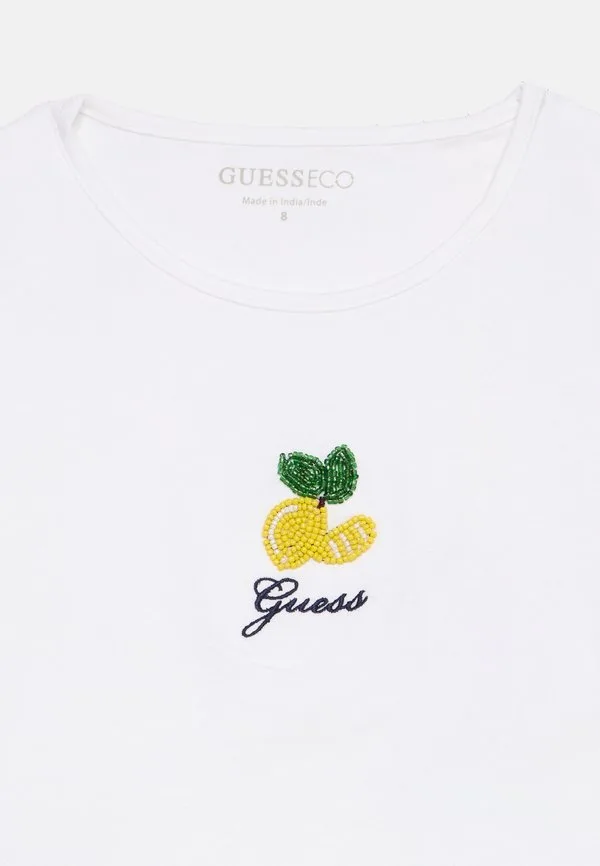 Укороченный топ для подростков Guess, Pure White — фото 4