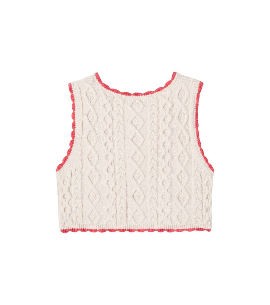Сьенна жилет из кабельной вязки из смесовой шерсти Bebe Organic, Natural Knit Aw25 — фото 4